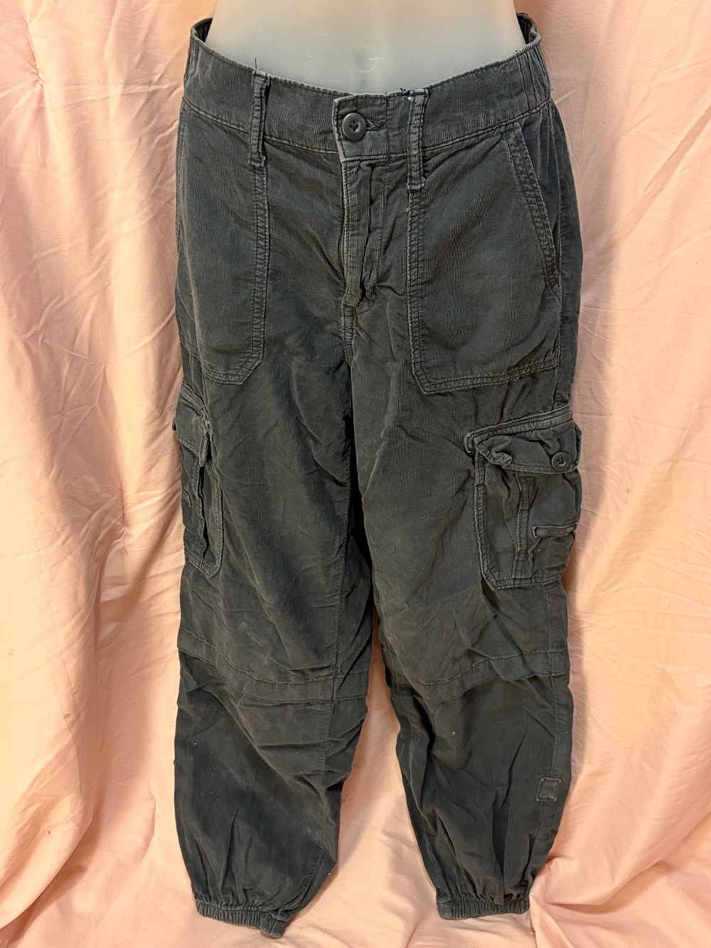 American Eagle Outfitters Charcoal Cargo Jogger Pants
